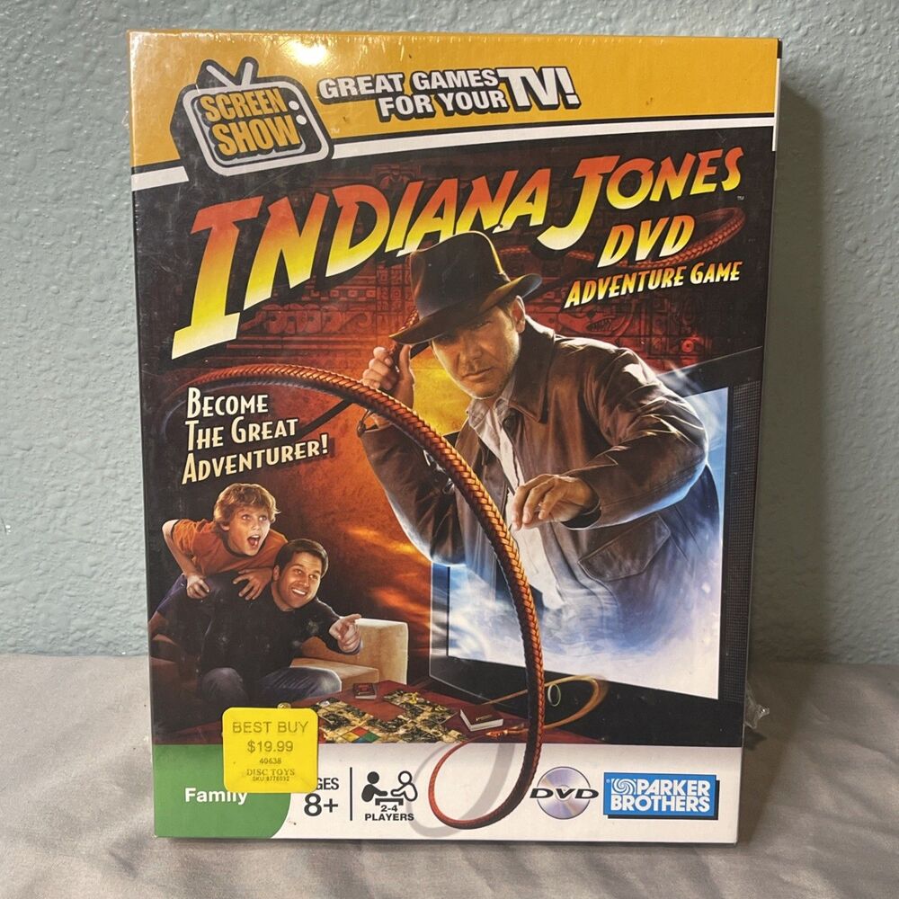 Indiana Jones DVD Adventure Game Parker Brothers Brand New Sealed Family 2008